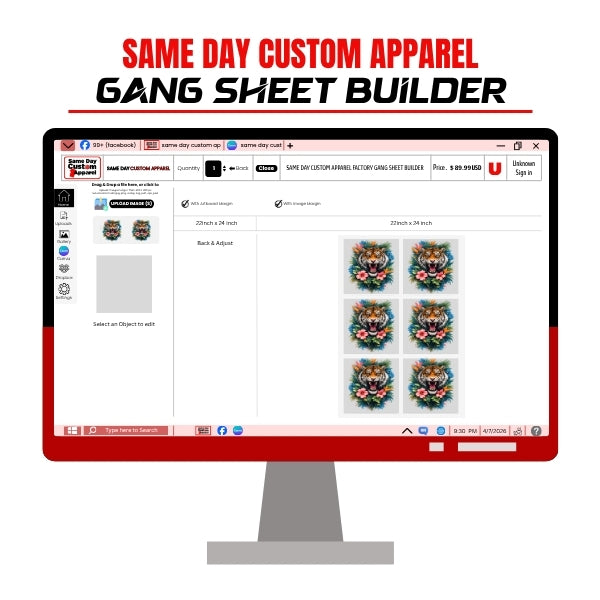Same Day  Gang Sheet Builder