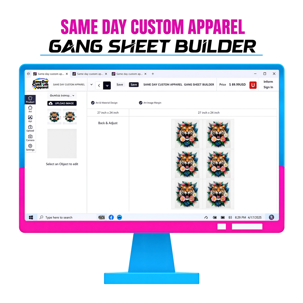 Same Day  Gang Sheet Builder