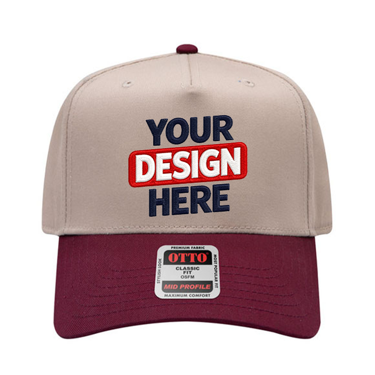 OTTO 31-069 Mid Profile 5-Panel Snapback Cap