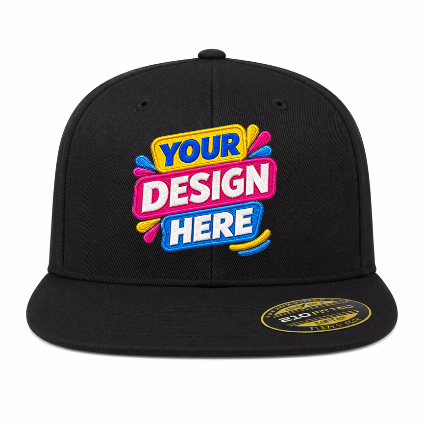 Flexfit 210 Fitted Flat Bill Cap