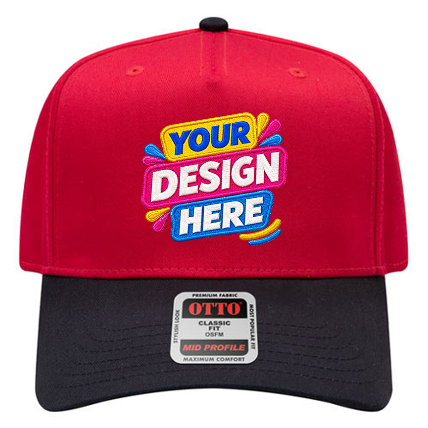 OTTO 31-069 Mid Profile 5-Panel Snapback Cap