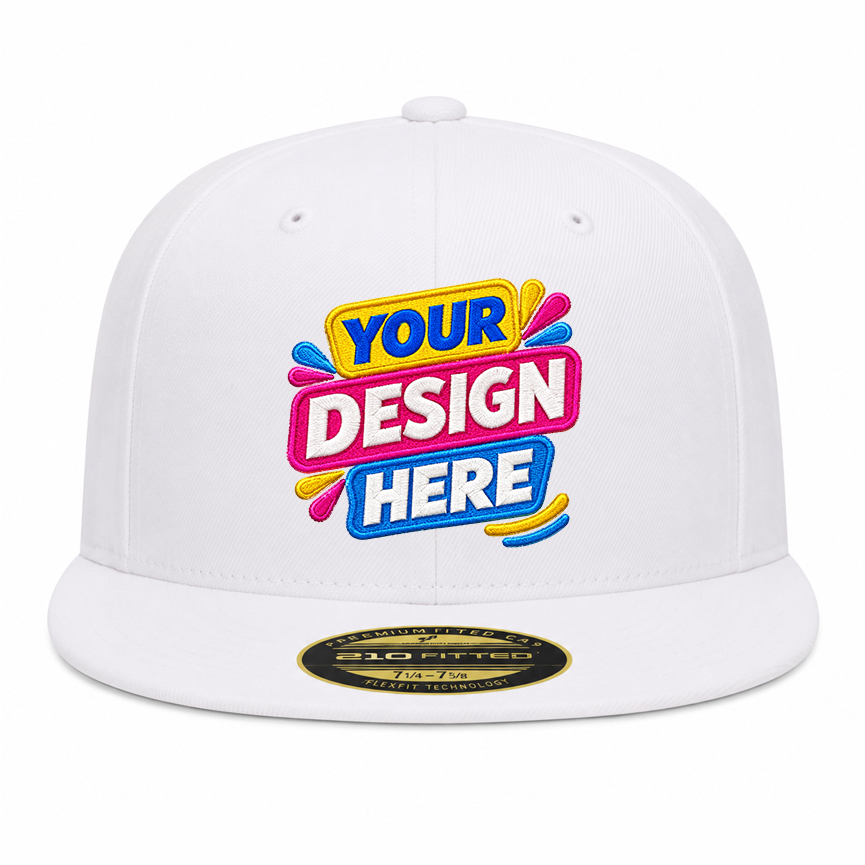 Flexfit 210 Fitted Flat Bill Cap