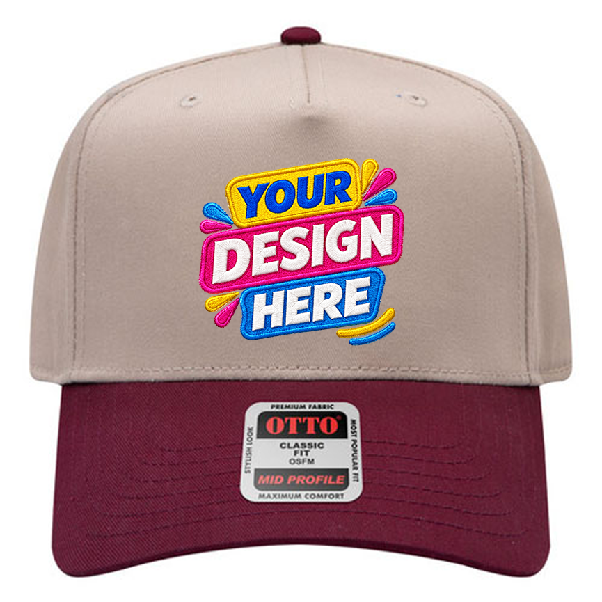 OTTO 31-069 Mid Profile 5-Panel Snapback Cap