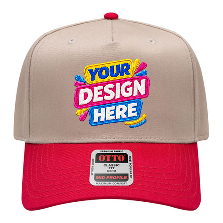 OTTO 31-069 Mid Profile 5-Panel Snapback Cap