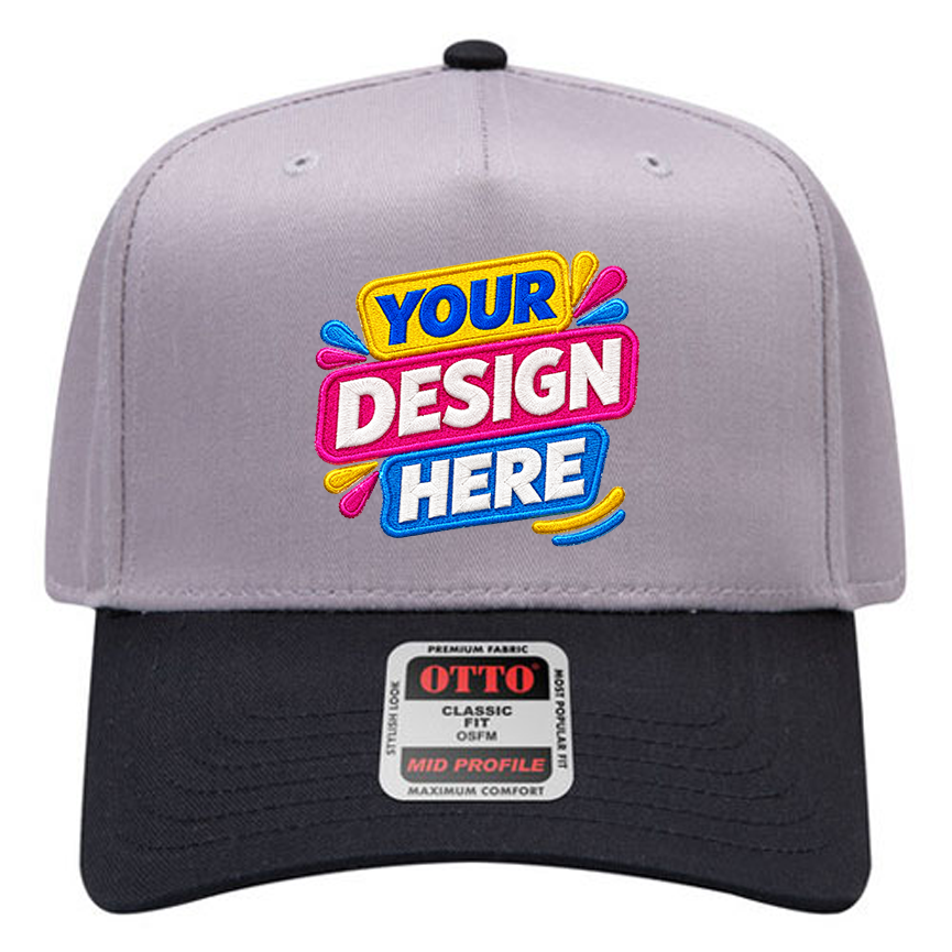 OTTO 31-069 Mid Profile 5-Panel Snapback Cap