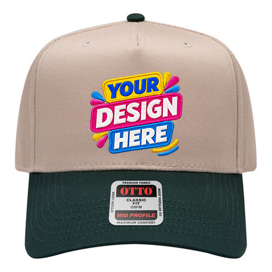 OTTO 31-069 Mid Profile 5-Panel Snapback Cap